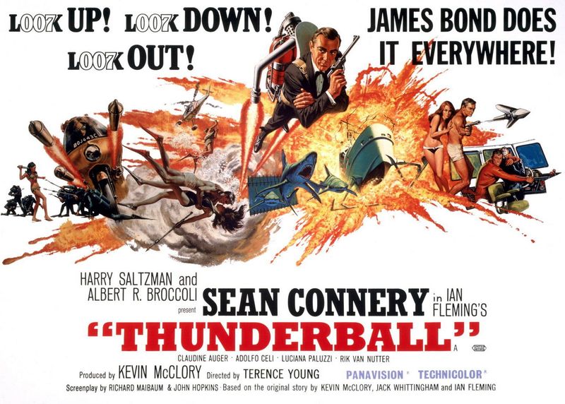 1965 Thunderball Movie Poster 4