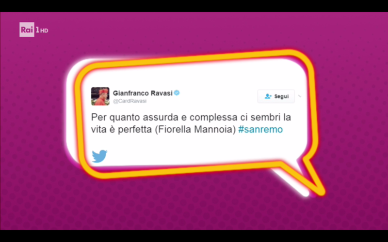 Sanremo 2017 tweet
