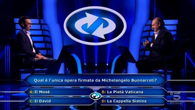 Chi vuol essere milionario? diretta 22 gennaio - Enrico Remigio cambia la domanda numero nove