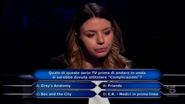 Chi vuol essere milionario diretta 29 gennaio - La decima domanda per Beatrice Amorosi