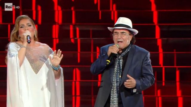 Sanremo 2020 look prima serata 4 febbraio Albano e Romina