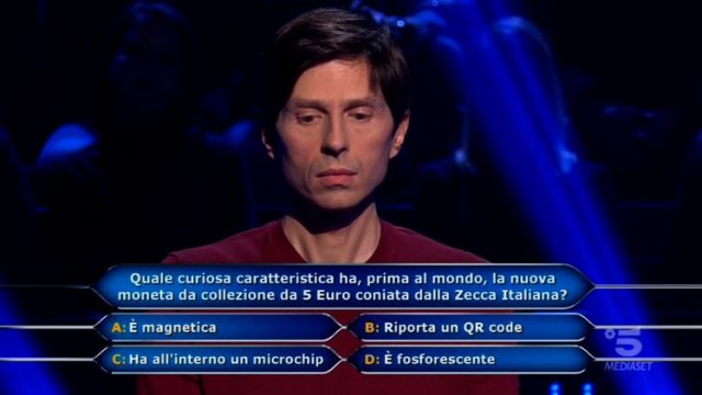 Chi vuol essere milioanrio diretta 12 febbraio - Settima domanda Alessandro Limiroli