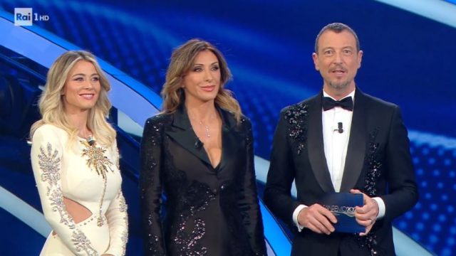 Sanremo 2020 diretta quinta serata 8 febbraio - Diletta Leotta Sabrina Salerno Amadeus