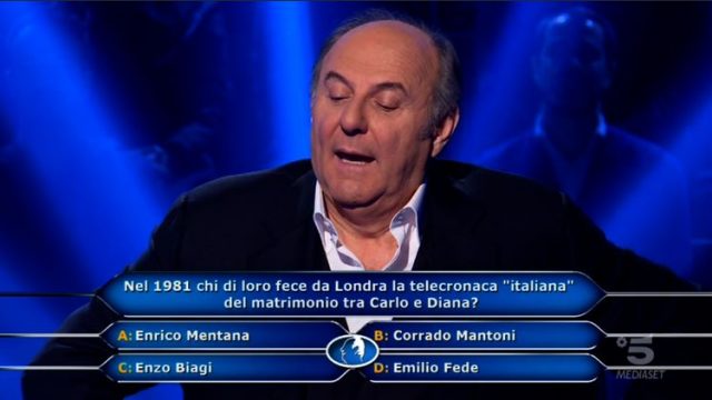 Chi vuol essere milionario diretta 19 febbraio - Stefano Caligione sesta domanda utilizza il Chiedi a Gerry