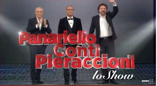 Panariello Conti Pieraccioni lo show, diretta 14 febbraio Rai 1