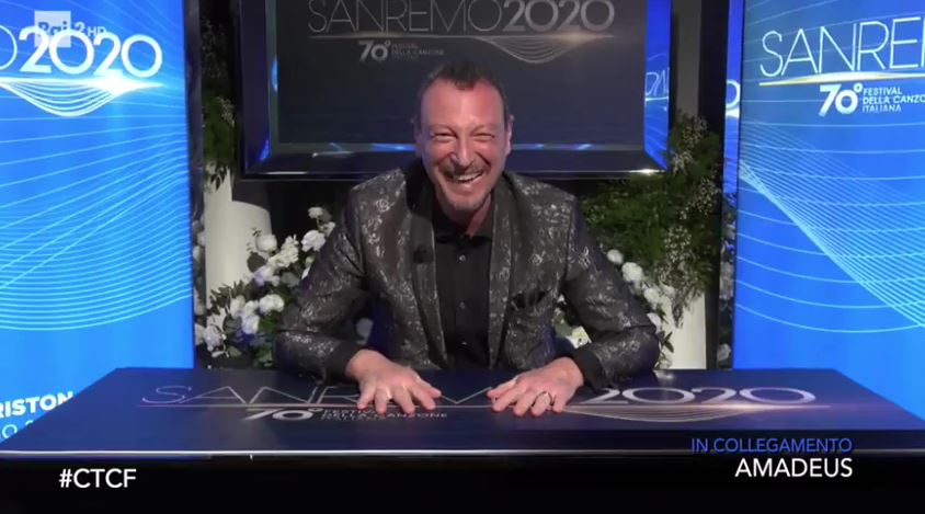 Sanremo 2020 Amadeus ride