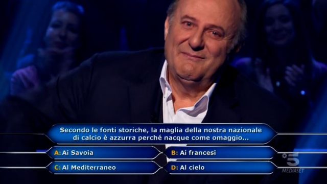 Chi vuol essere milionario diretta 4 marzo - Gerry Scotti commosso durante la puntata