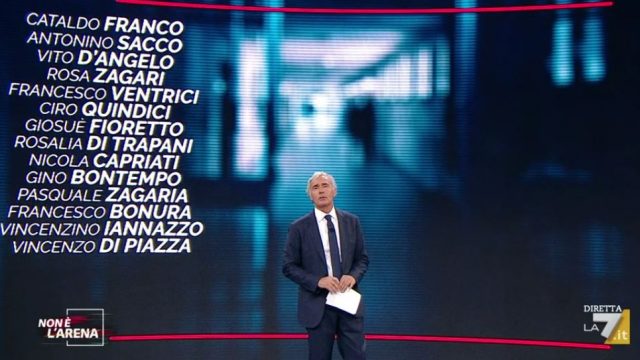 Non è l'Arena video Adriano Celentano - Massimo Giletti elenca i nomi dei boss scarcerati