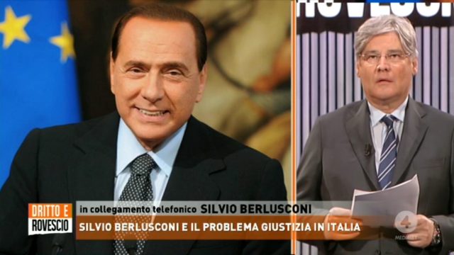 Dritto e rovescio ambulanti disperati berlusconi