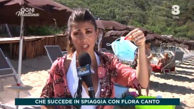 Flora Canto in diretta da Sabaudia