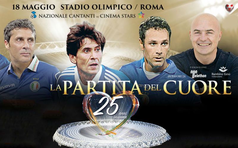 la partita del cuore nazionale cantanti contro cinema stars