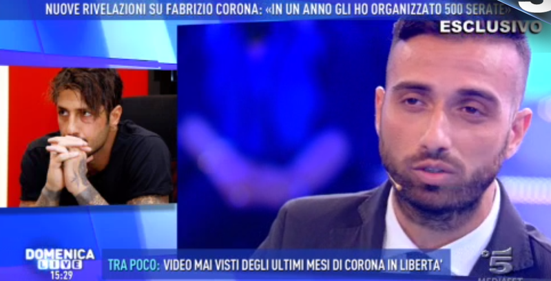 domenica live servizio su corona