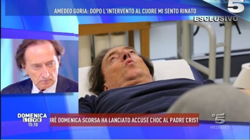 amedeo goria infarto domenica live