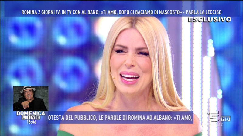 loredana lecciso domenica live bacio albano romina