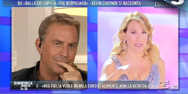 domenica live 10 aprile d urso costner