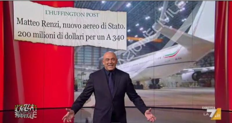 23ott crozza aereo renzi