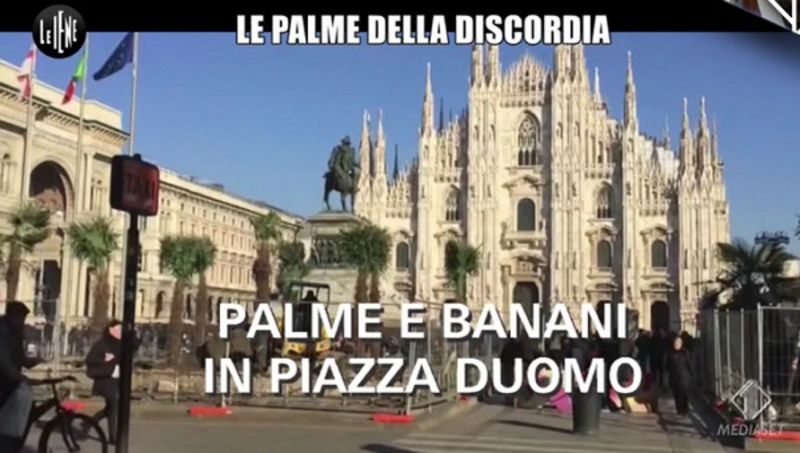 le iene show palme piazza duomo