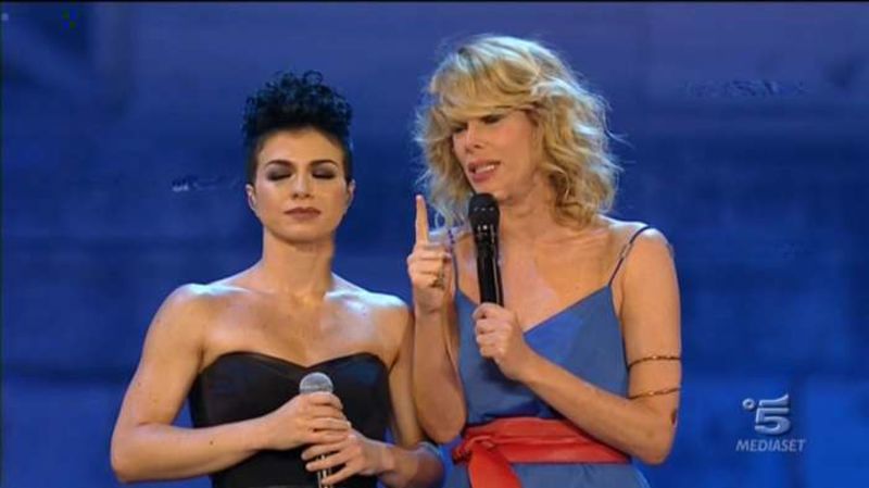 Alessia Marcuzzi e Dolcenera 