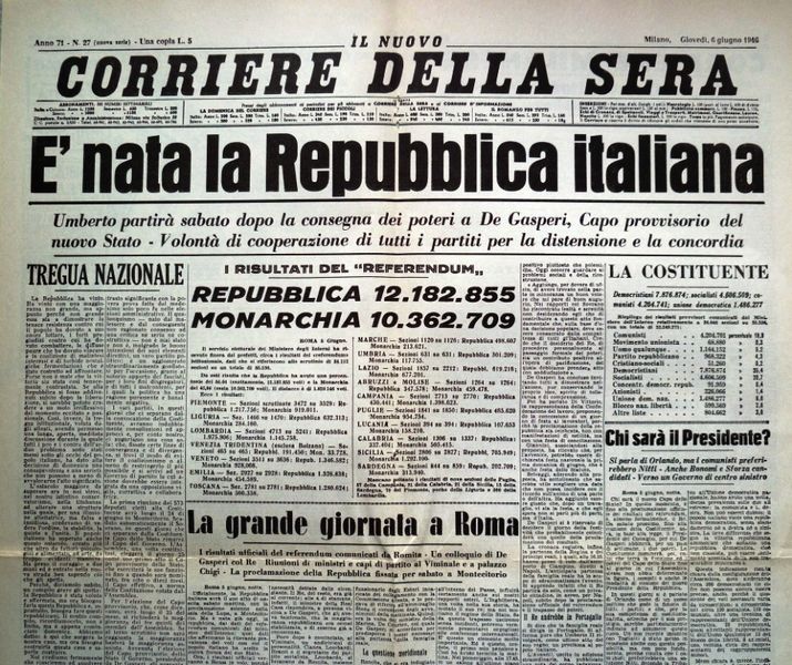 repubblica 70 anni