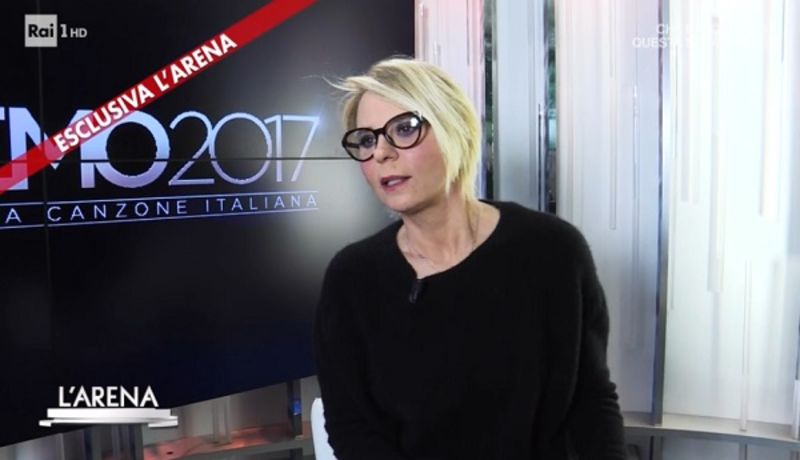 arena sanremo intervista maria de filippi