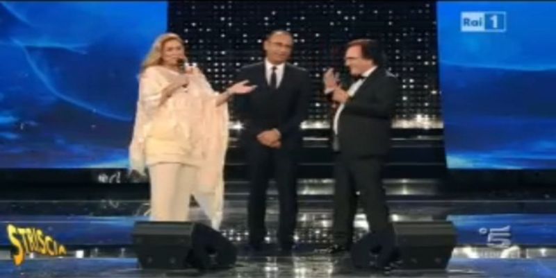 Carlo Conti con Romina e Al Bano