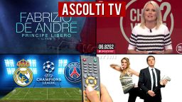 Ascolti TV mercoledì 14 febbraio 2018