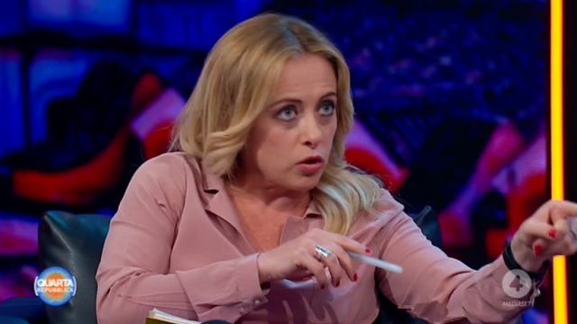 Giorgia Meloni ospite a Fuori dal coro