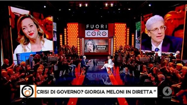 Fuori dal coro 18 luglio Giorgia Meloni
