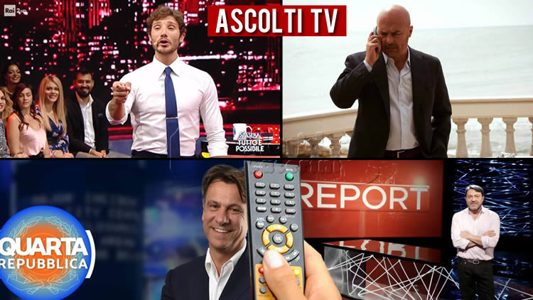 Ascolti TV lunedì 21 ottobre 2019