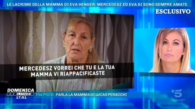 Domenica Live - la nonna di Mercedesz Henger