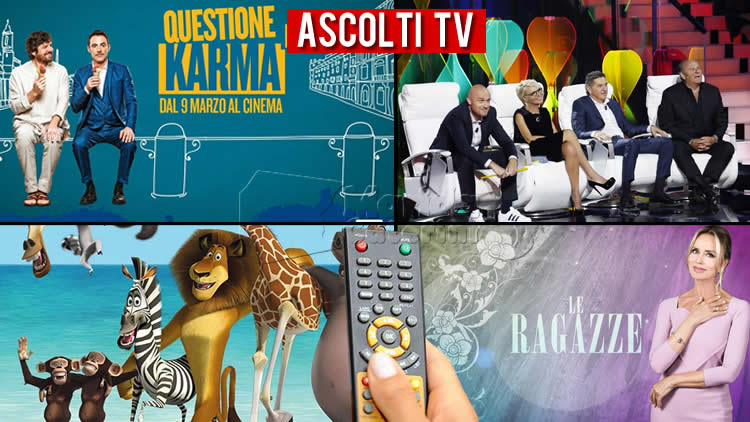 Ascolti Tv sabato 9 novembre 2019