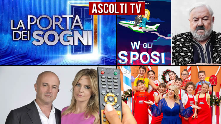 Ascolti TV venerdì 20 dicembre 2019