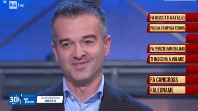 Soliti Ignoti Speciale Telethon diretta 21 dicembre paolo