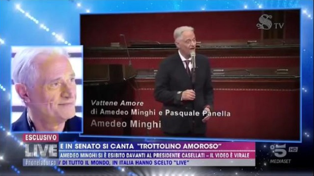 Live non è la D'Urso diretta 9 dicembre amedeo minghi