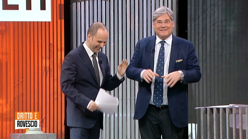 Dritto e Rovescio Del Debbio abbandona la diretta Marcello Vinonuovo