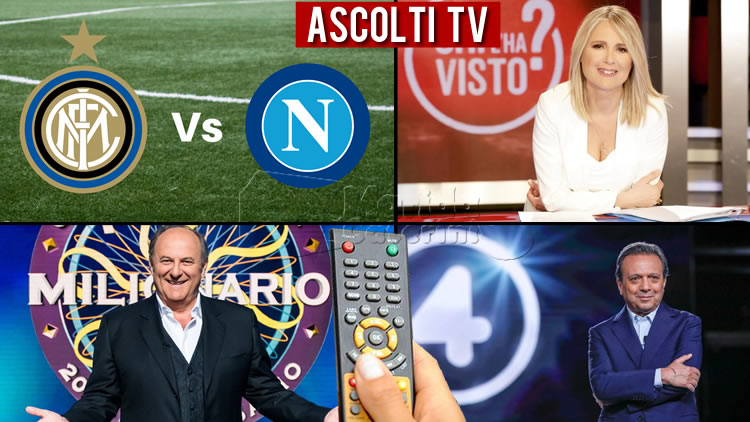 Ascolti TV mercoledì 12 febbraio 2020