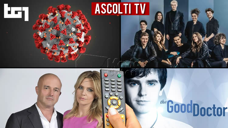 Ascolti TV venerdì 20 marzo 2020