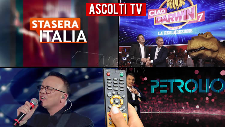 Ascolti TV sabato 30 maggio 2020