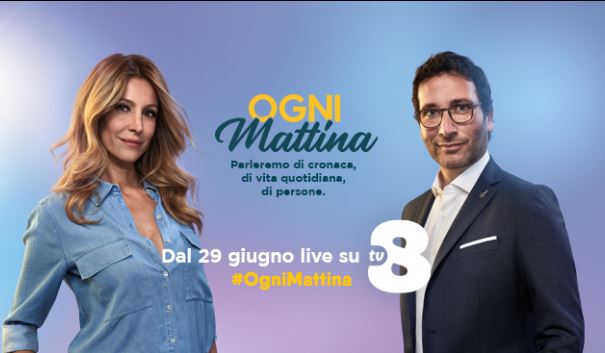 Ogni mattina diretta 29 giugno su Tv8 - Con Alessio Viola e Adriana Volpe