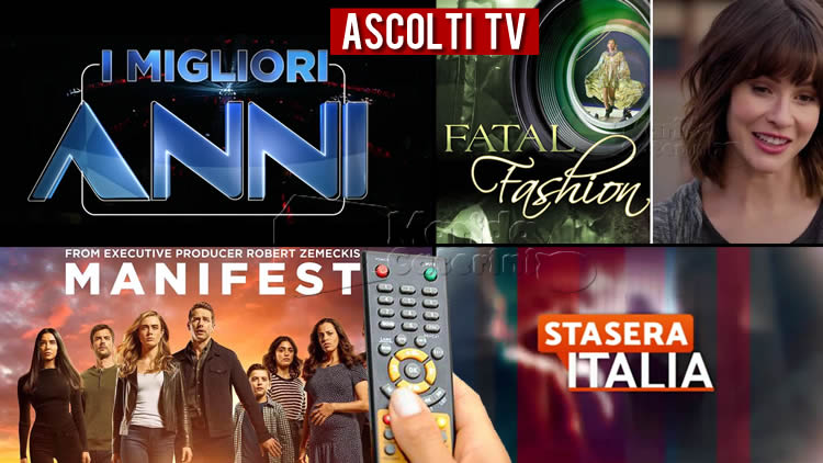 Ascolti TV venerdì 10 luglio 2020