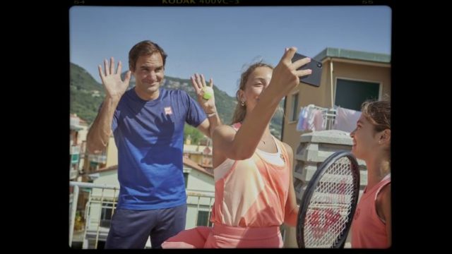 Spot in TV Barilla Federer - Il selfie con le giovani tenniste liguri