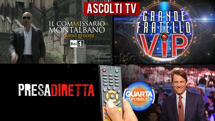 Ascolti TV lunedì 14 settembre 2020