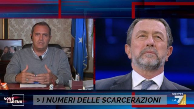 Non è lArena diretta 27 settembre - Luigi De Magistris e Gian Domenico Caiazza