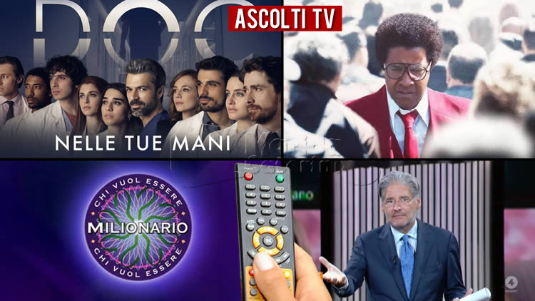 Ascolti TV giovedì 15 ottobre 2020