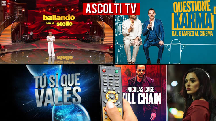 Ascolti TV sabato 3 ottobre 2020