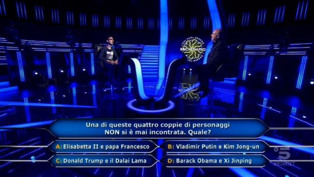 Chi vuol essere milionario 15 ottobre, diretta, Chris Joseph Caraccioli fissa il traguardo a 15mila euro