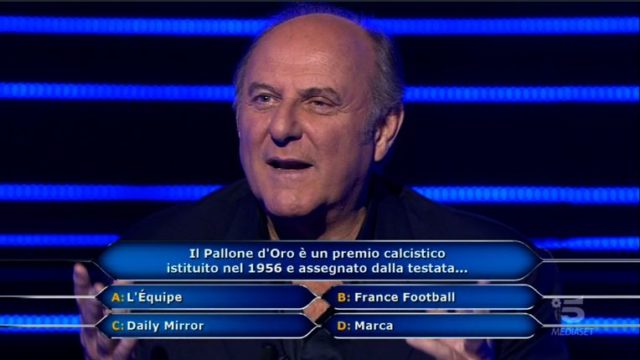 Chi vuol essere milionario 15 ottorbe, diretta - Gerry Scotti rlegge la terza domanda a Chris Joseph