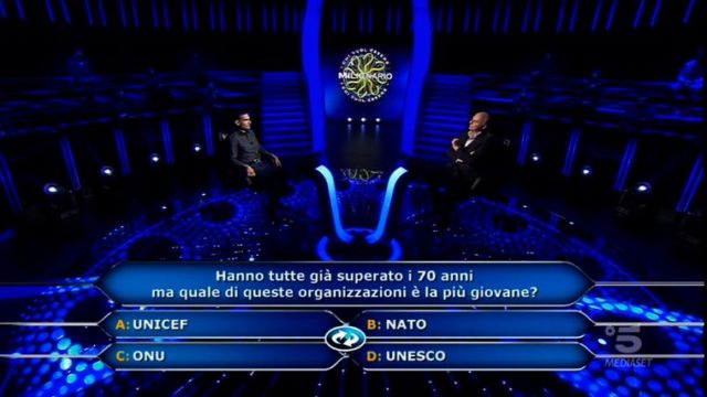 Chi vuol essere milionario 22 ottore, diretta - Dodicesima domanda Damiano Aresu