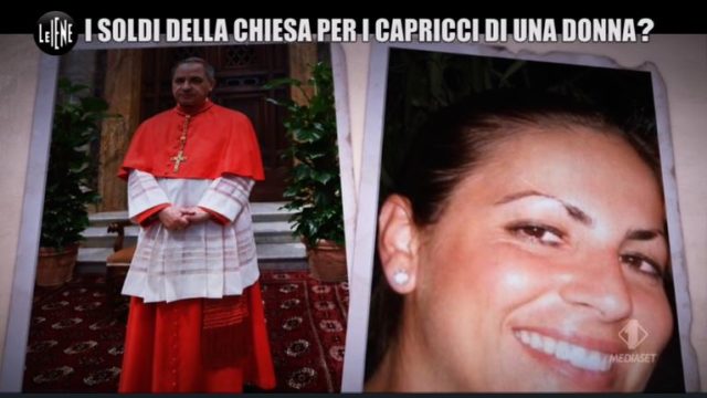 Il Cardinale Angelo Becciu e Cecilia Marogna