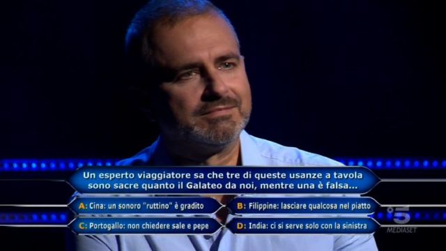 Chi vuol essere milinario 29 ottobre, diretta, Riccardo amico ingegnere di Valerio Liprandi